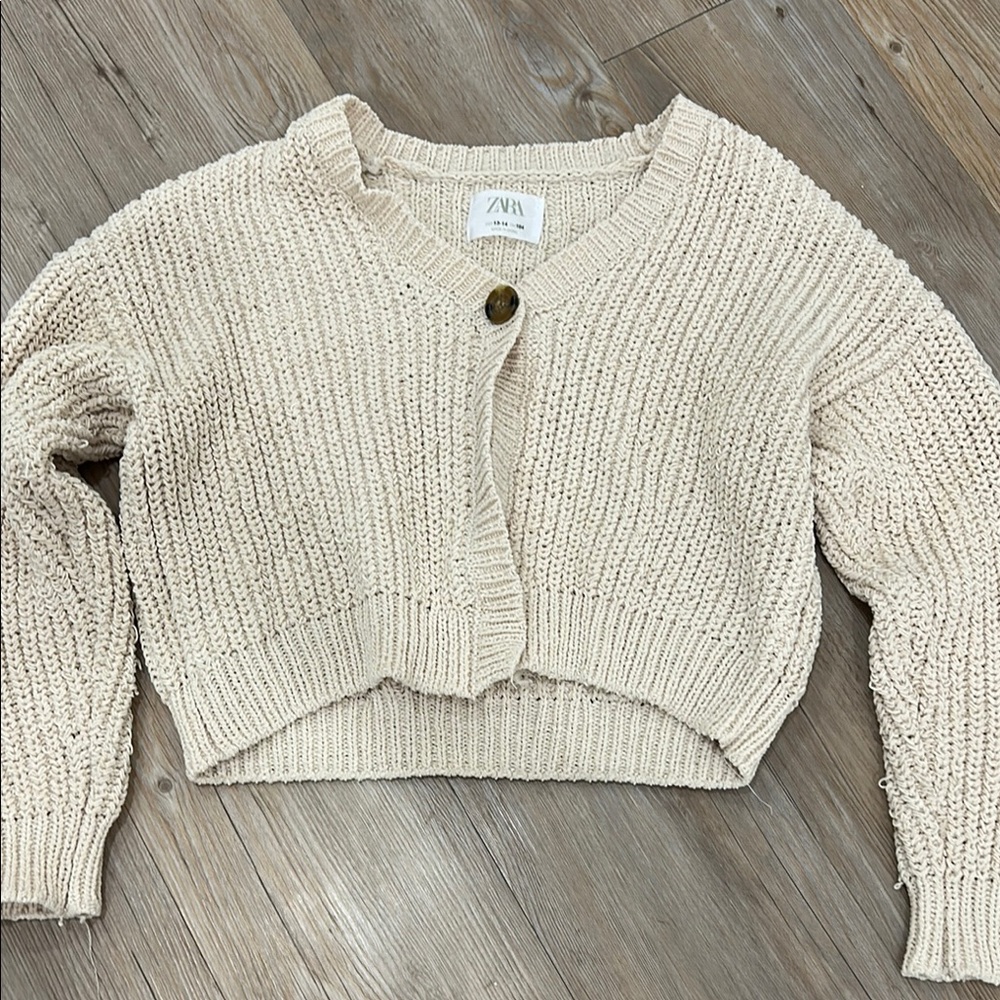 Zara Kids Cream Knit Sweater
